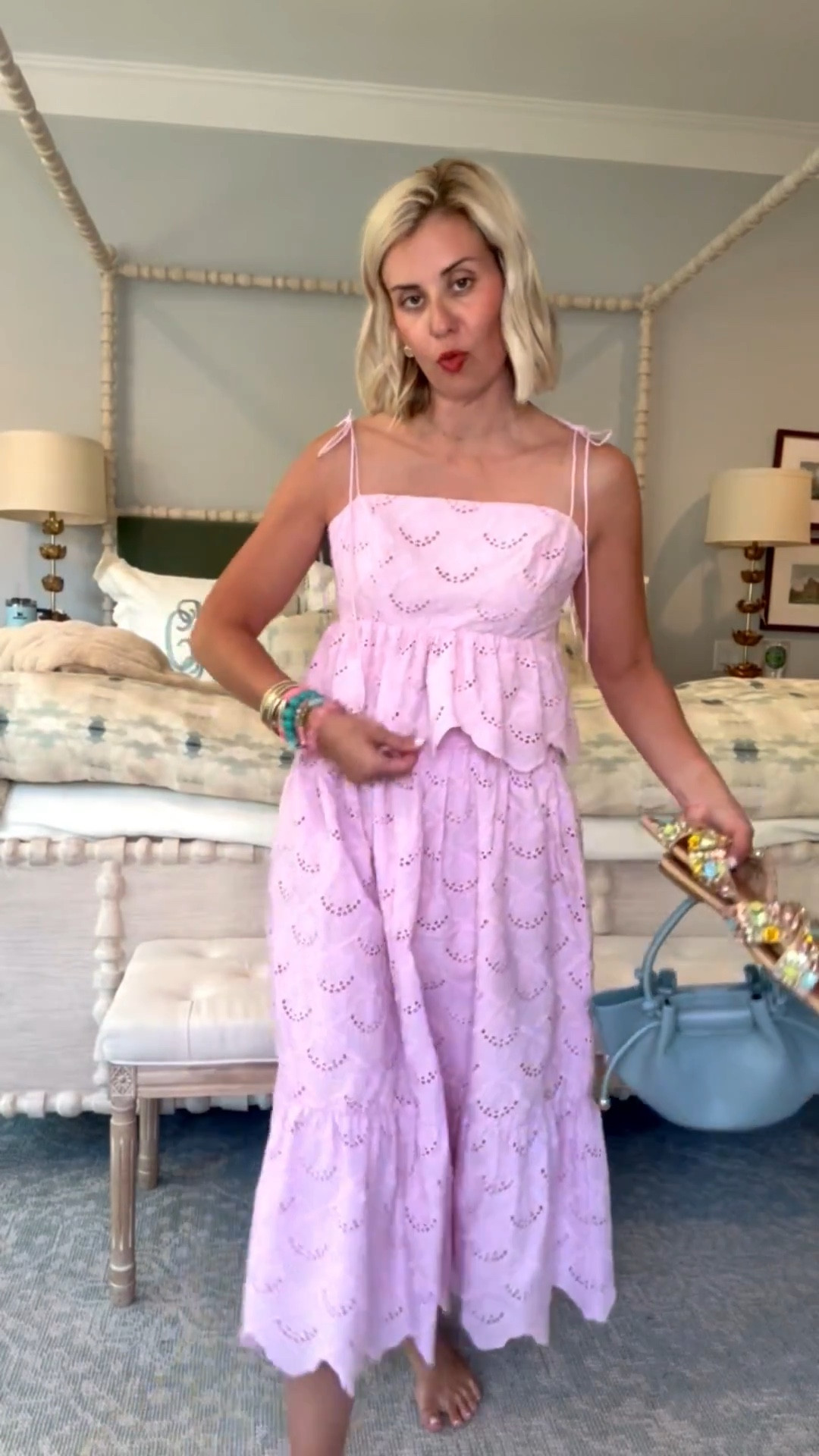 The cuteness is for real with this set!! The details are just gorgeous!
Top - small (I sized up)
Skirt - xs
Sandal - 7 (size 1 down) 
*Use my code Catherine20 at A+B

#LTKgrwm #LTKSeasonal #LTKOver40