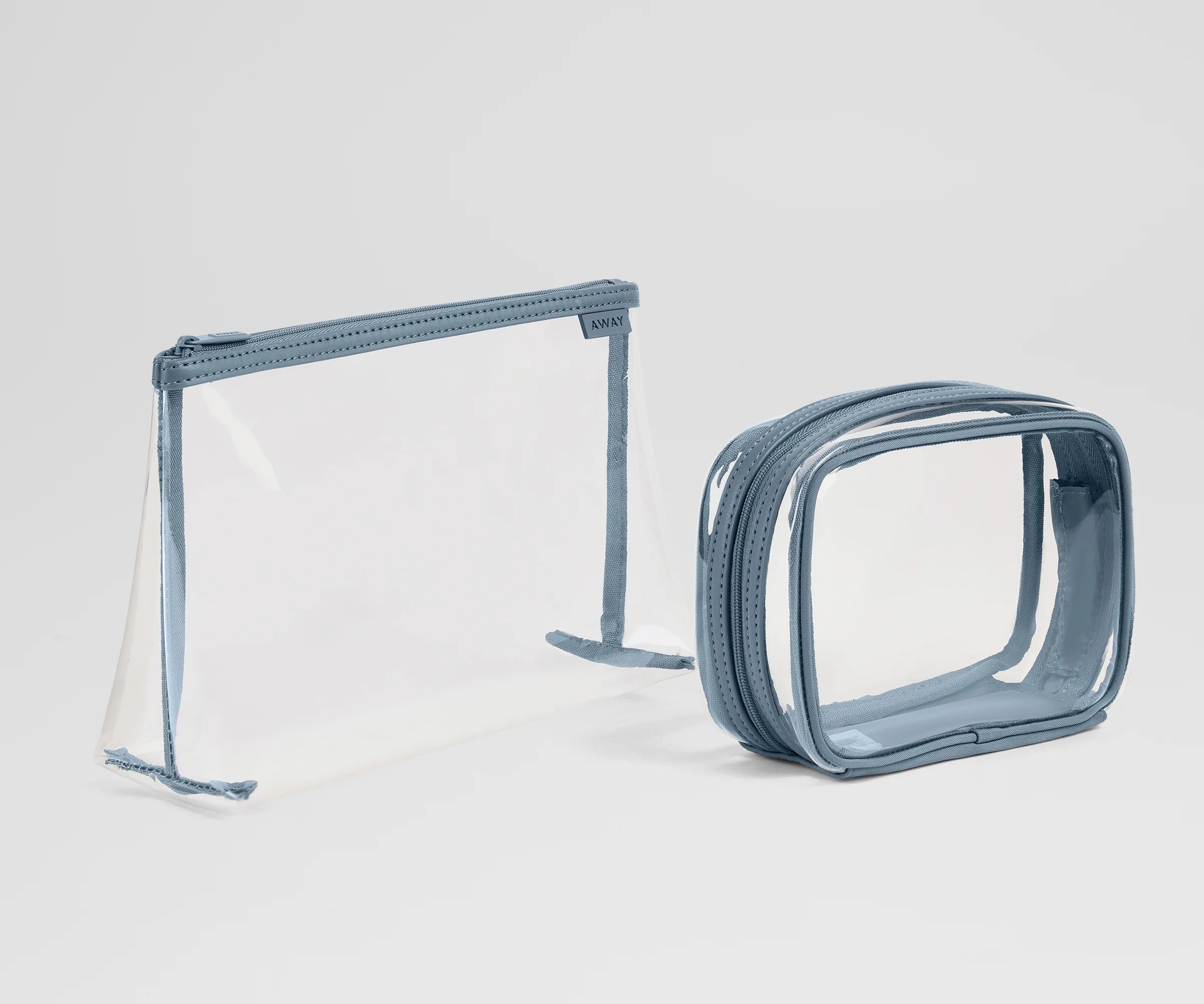 Clear Pouch Set in Coast Blue | Away: Built for modern travel | Away