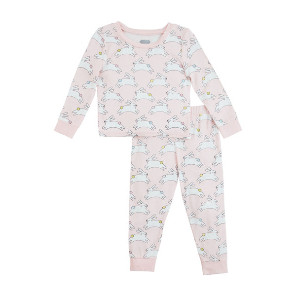 Pink bunny toddler pajamas | Mud Pie