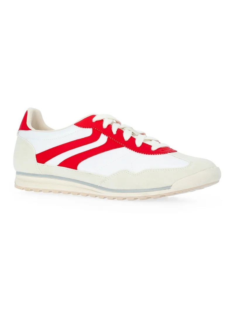 No Boundaries Retro Lace-Up Sneakers, Women's | Walmart (US)