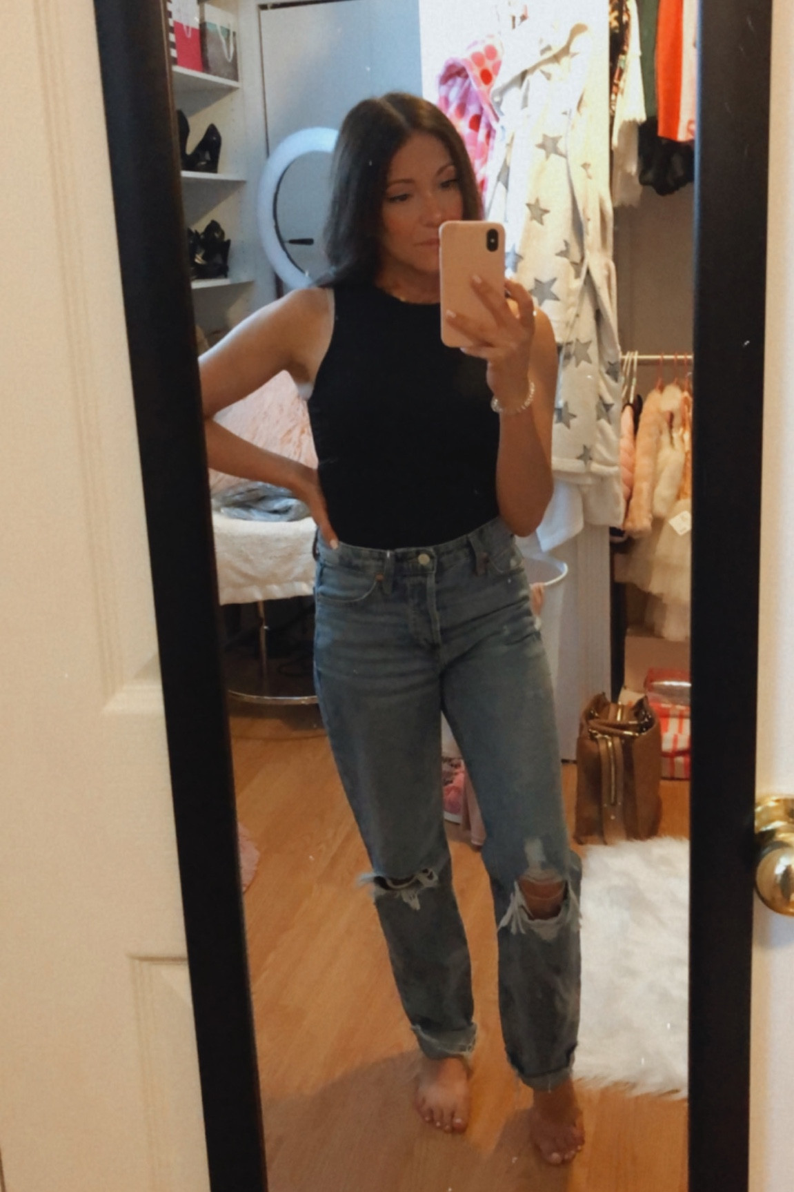 Basics to elevate your outfit. Bodysuits. 90’s jeans. Loafers. Easy everyday outfit. 
#Basics 



#LTKshoecrush #LTKunder50 #LTKstyletip