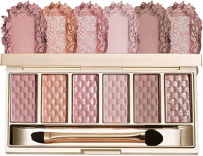 Rose Mauve Neutral Nude Eyeshadow Palette – 6 Matte & Shimmer Eye shadow, Soft Pink & Mauve Ton... | Amazon (US)