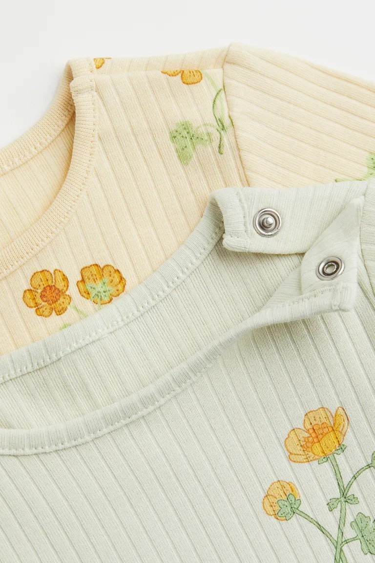 2-pack Ribbed Cotton Pajamas | H&M (US + CA)