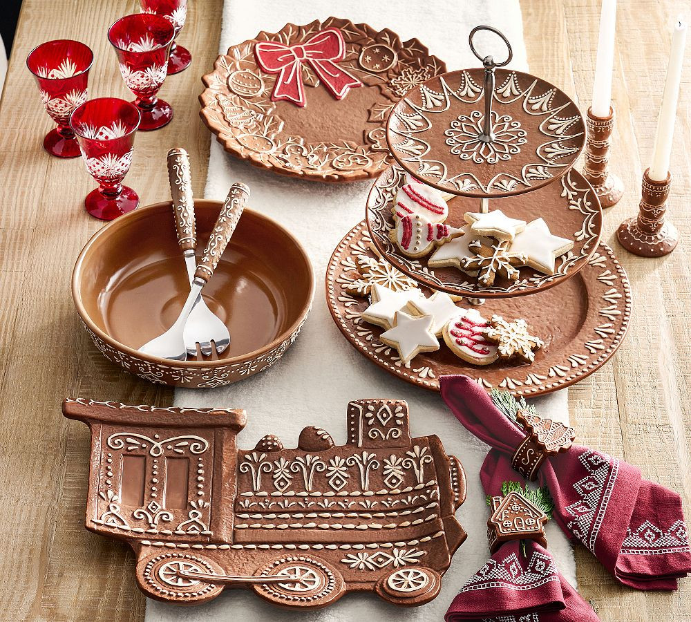 Gingerbread Stoneware Serveware Collection | Pottery Barn (US)