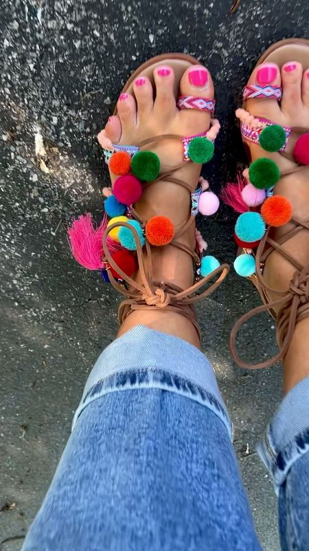 Colorful Boho Sandals with Pom Poms & Wrap Around Ankle Ties - run TTS @temu 

#summer #sunmerstyle #summeroutfit #summeroutfitidea #summeroutfitinspo #summeroutfitinspiration #summerlook #summerpick #summerfashion #sandals #springsandals #summersandals #springshoes #summershoes #flipflops #slides #summerslides #springslides #slidesandals #travel #vacation #vacay #tropical #resort #outfit #inspiration Travel outfit, vacation outfit, travel ootd, vacation ootd, resort outfit, resort ootd, travel style, vacation style, resort style, vacay style, travel fashion, vacay fashion, vacation fashion, resort fashion, travel outfit idea, travel outfit ideas, vacation outfit idea, vacation outfit ideas, resort outfit idea, resort outfit ideas, vacay outfit idea, vacay outfit ideas Boho, boho outfit, boho look, boho fashion, boho style, boho outfit inspo, boho inspo, boho inspiration, boho outfit inspiration, boho chic, boho style look, boho style outfit, bohemian, whimsical outfit, whimsical look, boho fashion ideas, boho dress, boho clothing, boho clothing ideas, boho fashion and style, hippie style, hippie fashion, hippie look, fringe, pom pom, pom poms, tassels, california, california style,  #boho #bohemian #bohostyle #bohochic #bohooutfit #style #fashion #casual #casualoutfit #casualfashion #casualstyle #casuallook #weekend #weekendoutfit #weekendoutfitidea #weekendfashion #weekendstyle #weekendlook 

#LTKShoeCrush #LTKFindsUnder50 #LTKVideo