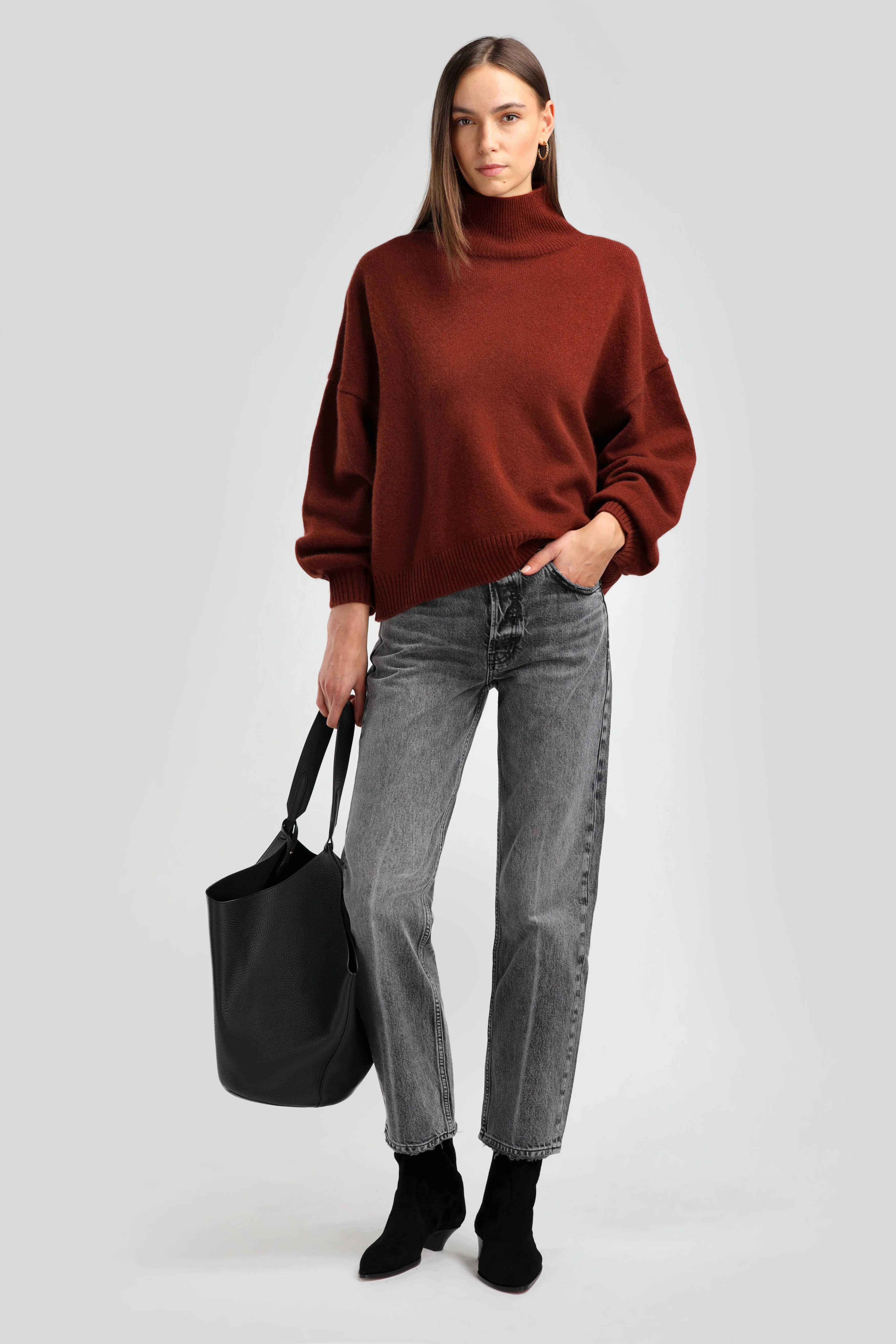 Rollkragenpullover Cocoon in Rust | ANITA HASS