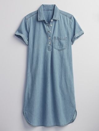 TENCEL&#x26;#153 Lyocell Popover Shirtdress | Gap Factory