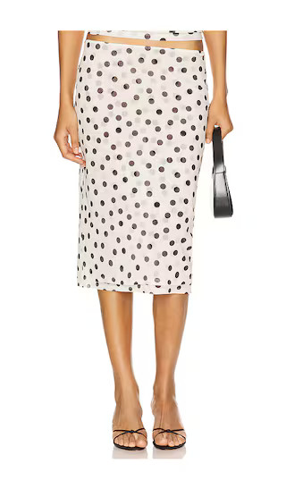 Carla Skirt in Cream And Black Dot | Revolve Clothing (Global)