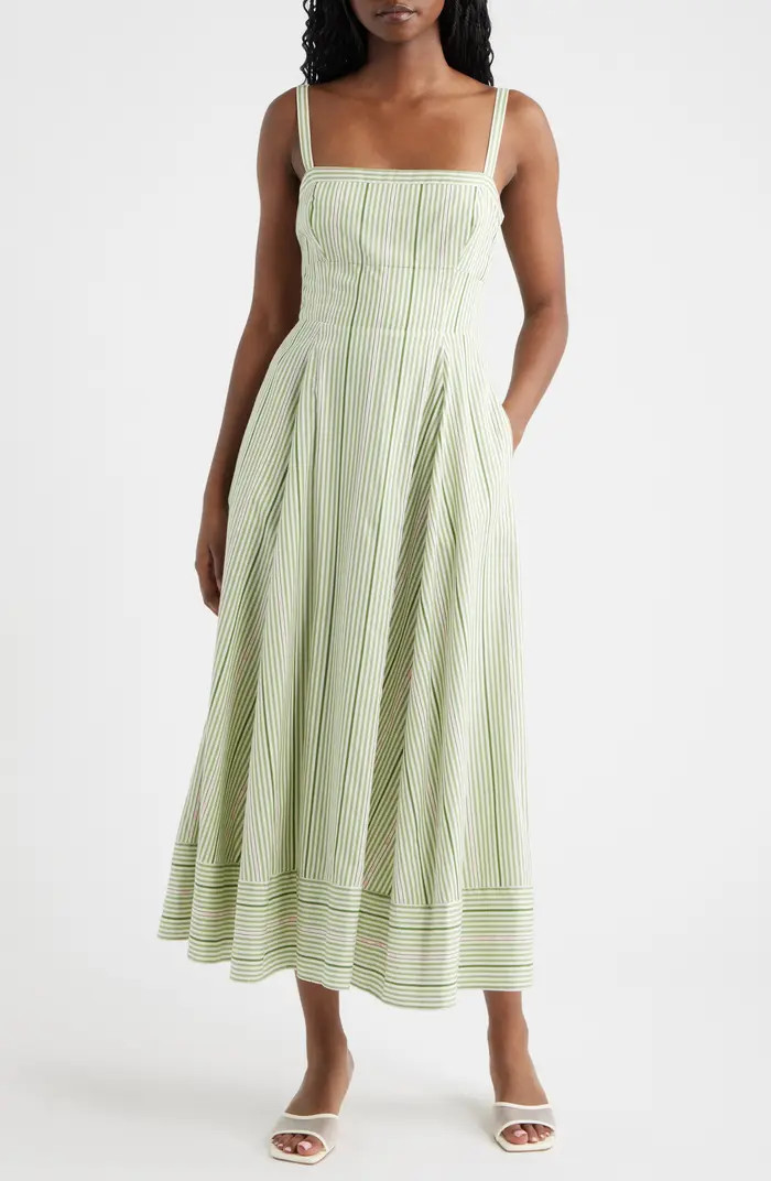 The Margot Stripe Fit & Flare Midi Dress | Nordstrom