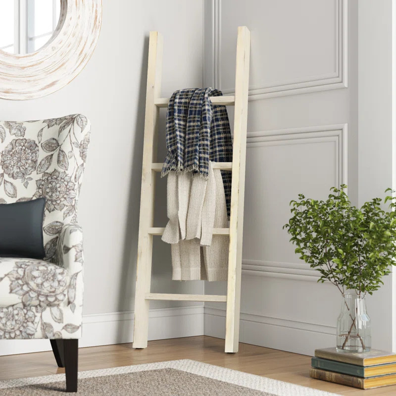Barnwood Decor Collection Vintage Blanket Ladder | Wayfair North America