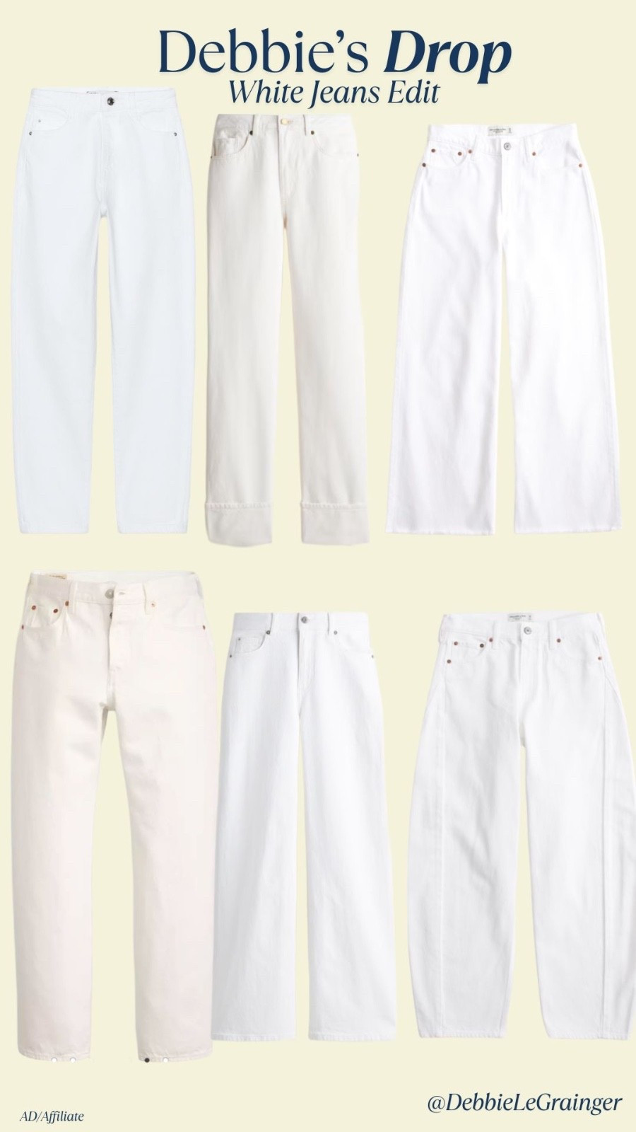 A few of you asked for an edit of the best white jeans on the high street. They are super versatile so don't be afraid to treat them like denim. Footwear wise you can wear tan, brown or black and they are such a good transitional piece to wear with winter whites, perfect for teaming with cashmere jumpers in the Autumn. 

#LTKuk #LTKsummer #LTKeurope