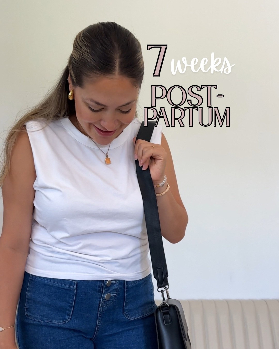 7 weeks postpartum & what a milestone it is today! Styling a simple look! 

#LTKStyleTip #LTKWorkwear #LTKFindsUnder50
