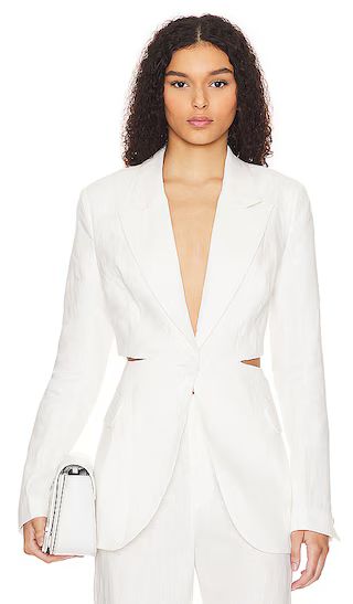 Domenica Cut Out Blazer in Ivory | Revolve Clothing (Global)