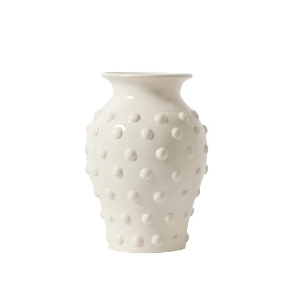 My Texas House 10" White Hobnail Ceramic Vase | Walmart (US)