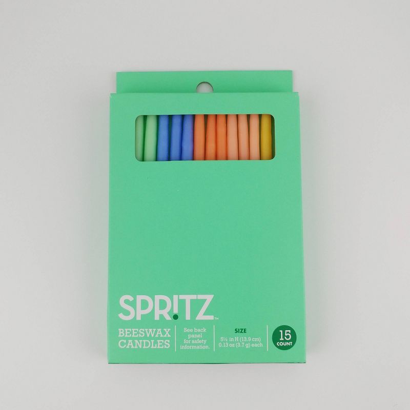 15ct 5.5" Beeswax Birthday Candles - Spritz™ | Target