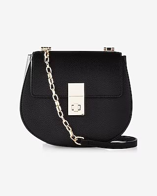 Express Womens Turnlock Cross Body Bag Black | Express