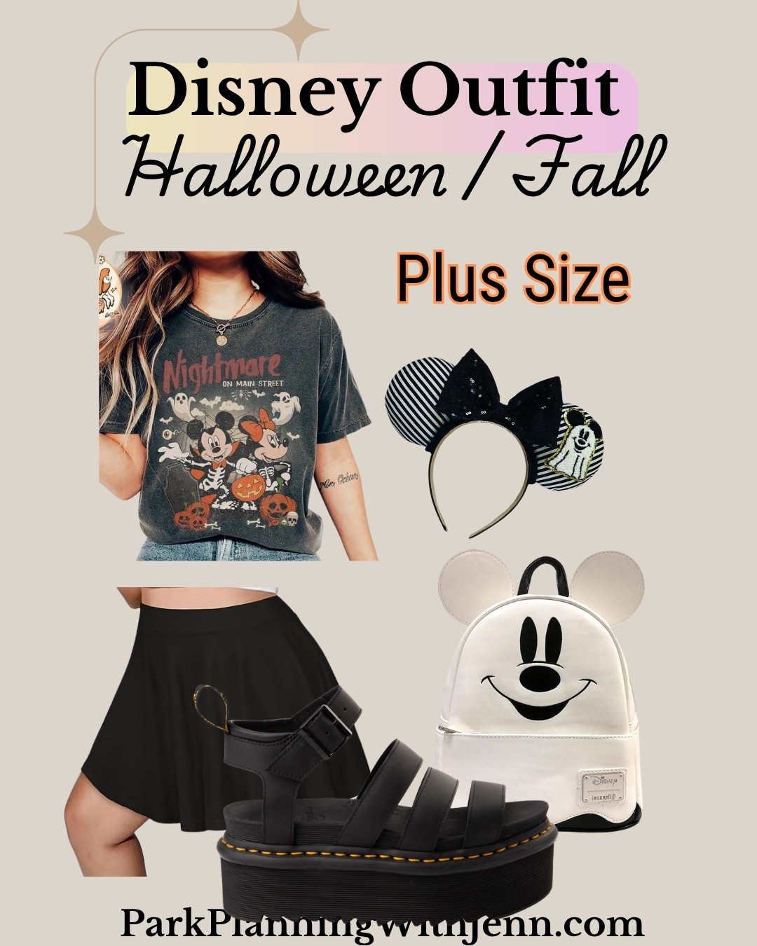 Women’s Plus Size Disney Halloween Outfitt