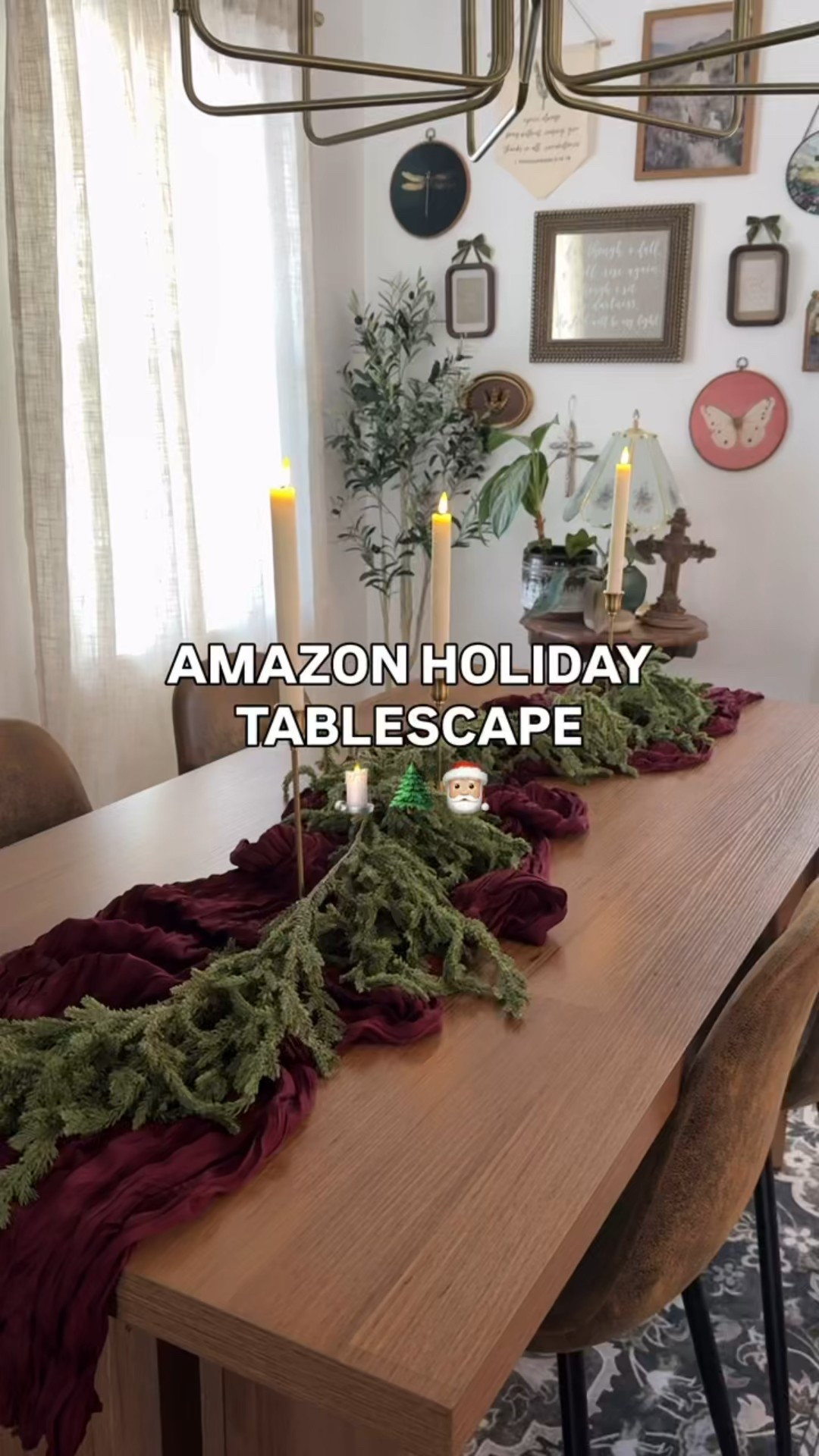 Add a touch of holiday magic to your dining table with this festive table runner and garland! Perfect for creating a cozy and inviting atmosphere during the festive season.

#LTKSeasonal #LTKHome #LTKHoliday