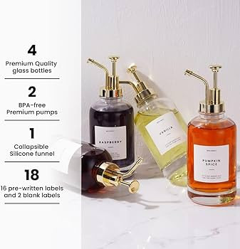 Molimoli Coffee Syrup Dispenser for Coffee Bar, Coffee Pump Dispenser, Glass Syrup Bottle w. Pump... | Amazon (US)