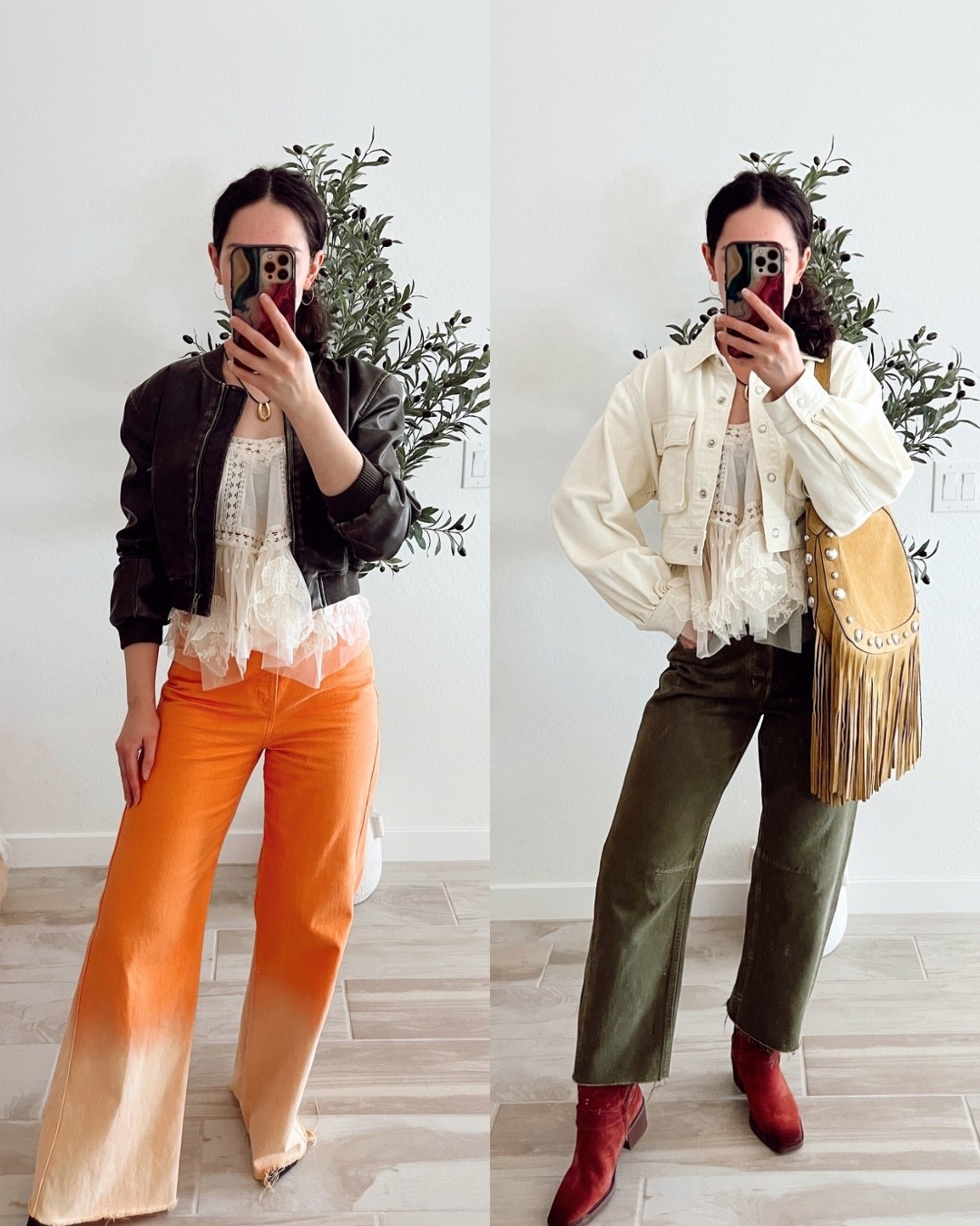 Nordstrom sale picks styled for fall! ✨🍂

Boho outfit 
Fall outfit ideas
Bomber jacket
Leather Jacket 
Olive green
Burgundy
Boots
Fringe bag


#LTKFindsUnder100 #LTKSaleAlert #LTKFindsUnder50