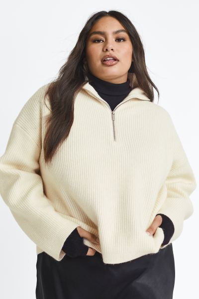 Rib-knit Half-zip Sweater | H&M (US + CA)