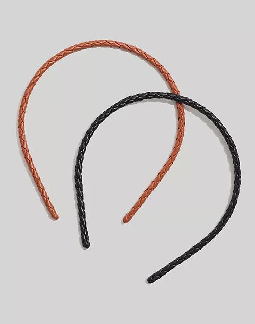 Two-Pack Skinny Braided Headbands | Madewell