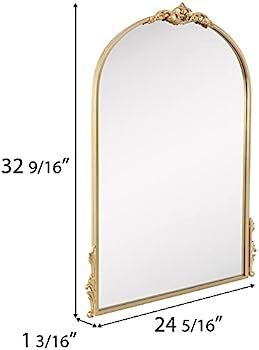 Hobby Lobby Home Decor Carved Elegant Gold Arch & Flourish Wall Mirror for Vanities, Living Rooms... | Amazon (US)