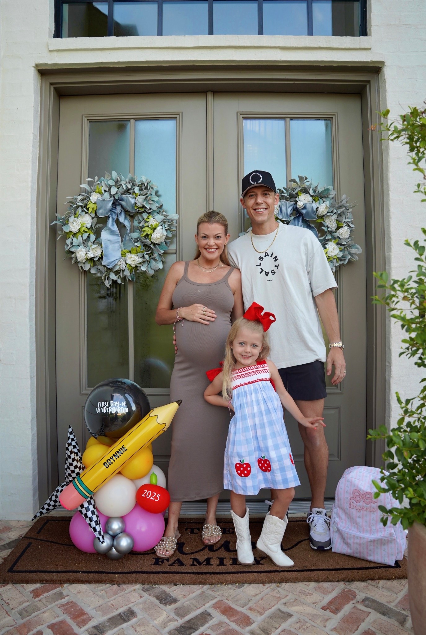 first day of kindergarten for my baby girl 🥹✂️📚 (my dress is on sale! wearing size small) 

smocked flamingo code: JESSCRUM

back to school, bump friendly, pregnant, third trimester, nike, on sale, shop small, backpack, toddler fashionn

#LTKFindsUnder50 #LTKSaleAlert #LTKKids