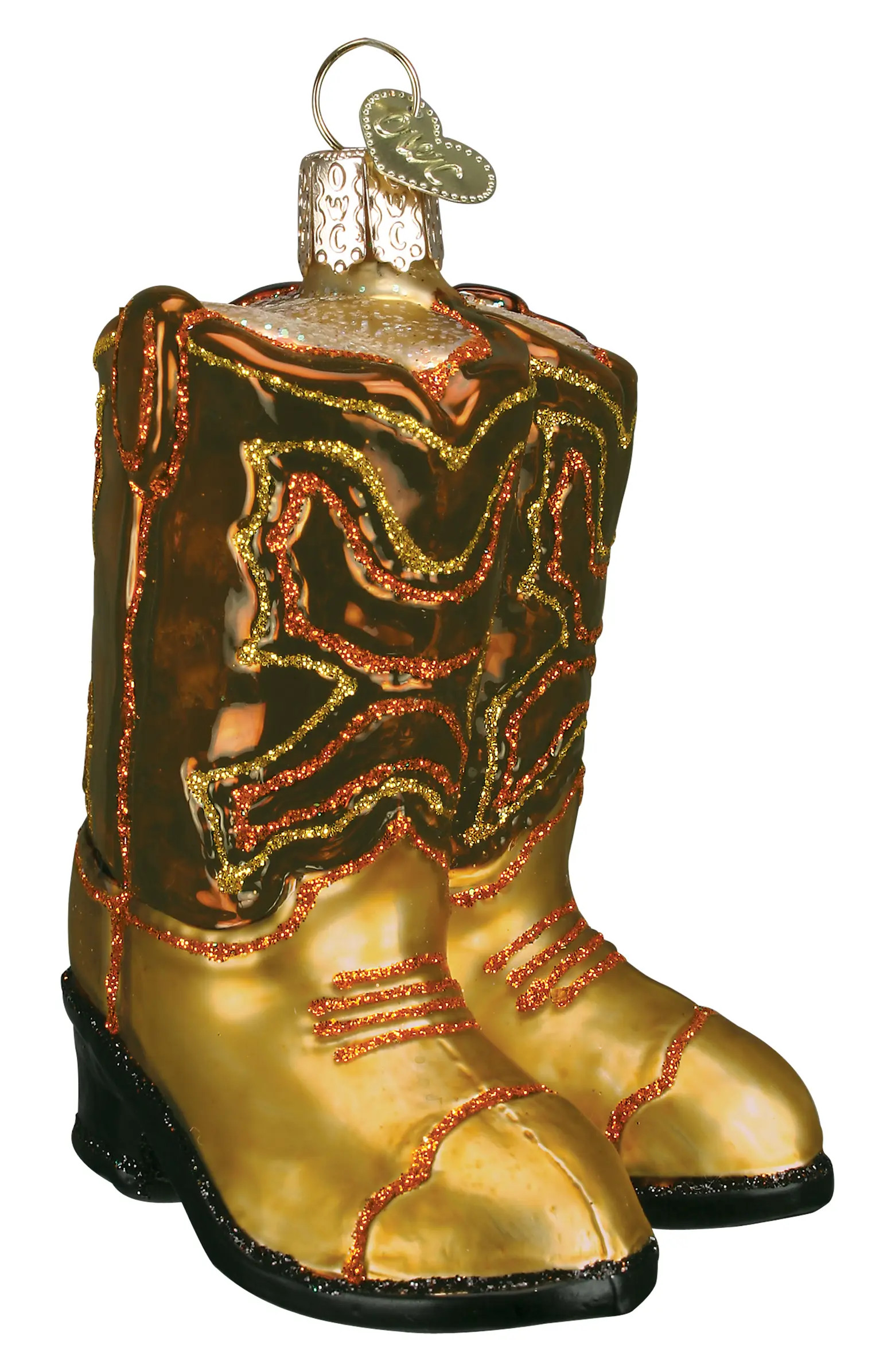 Cowboy Boots Glass Ornament | Nordstrom