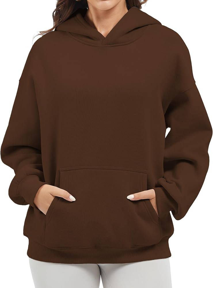 Women's Oversized Hoodie Fleece Sweatshirt Long Sleeve Shirts Pullover with Pocket 2025 Outfits C... | Amazon (US)