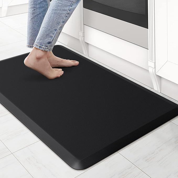 KitchenClouds Kitchen Mat Cushioned Anti Fatigue Rug 17.3"x28" Waterproof, Non Slip, Standing and... | Amazon (US)