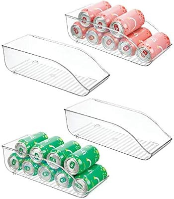 mDesign Large Plastic Pop/Soda Can Dispenser Storage Organizer Bin for Kitchen Pantry, Countertop... | Amazon (US)