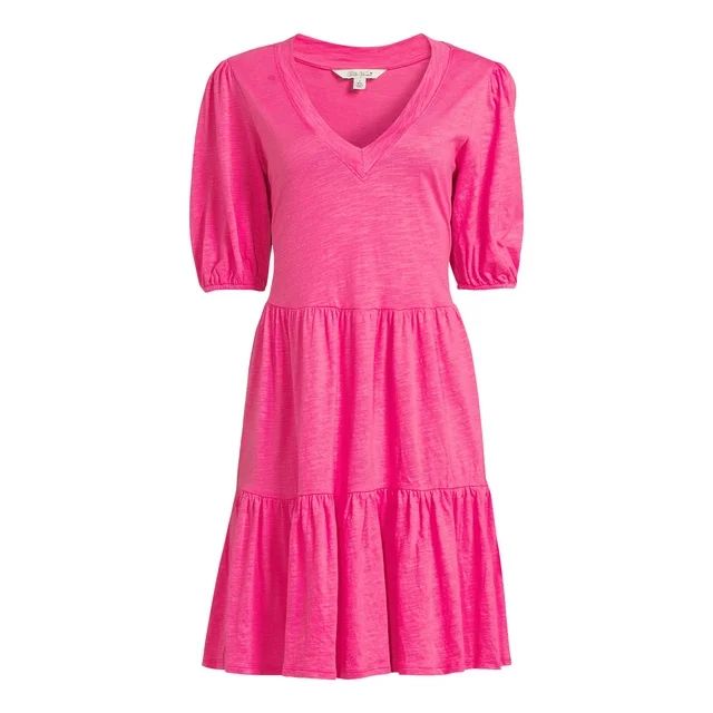 The Pioneer Woman Tiered Knit Dress, Women’s, Sizes XS-3X | Walmart (US)