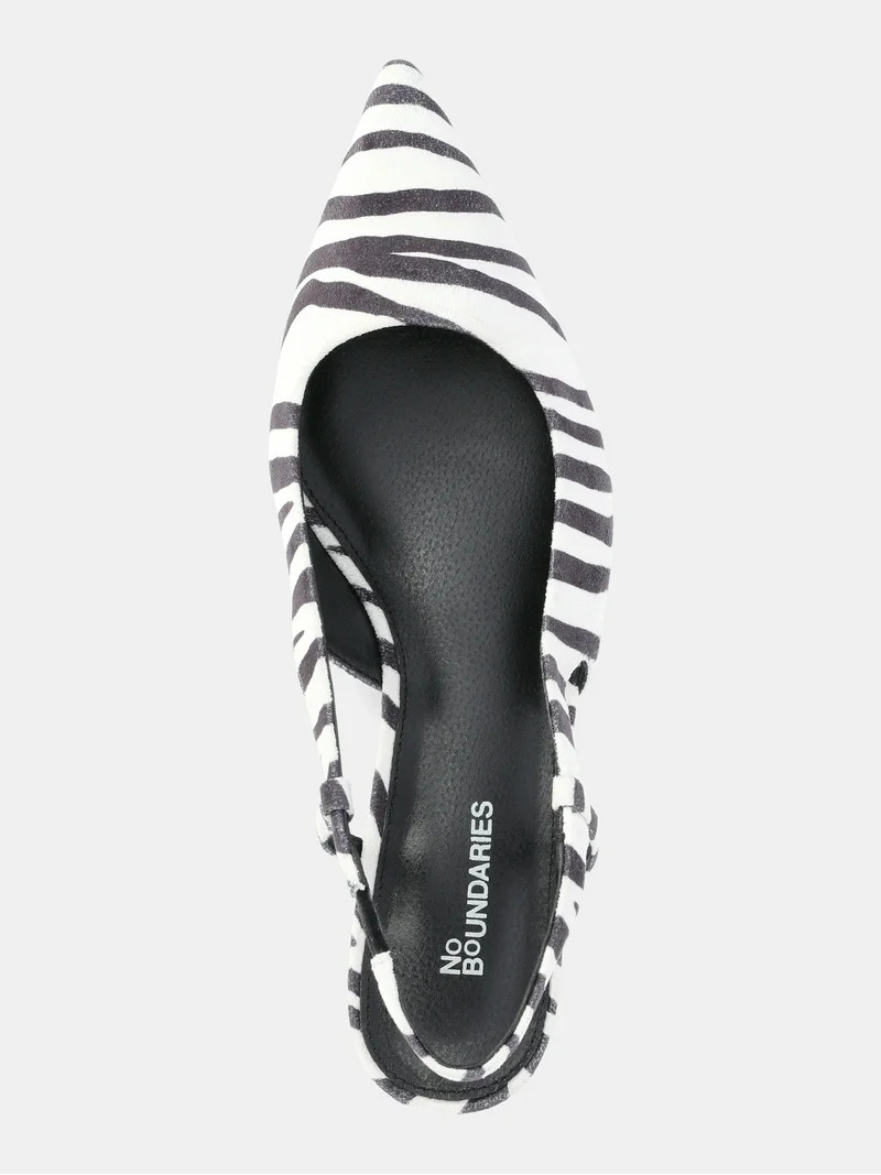 No Boundaries Kitten Slingback Heels, Wide Width Available, Women's | Walmart (US)