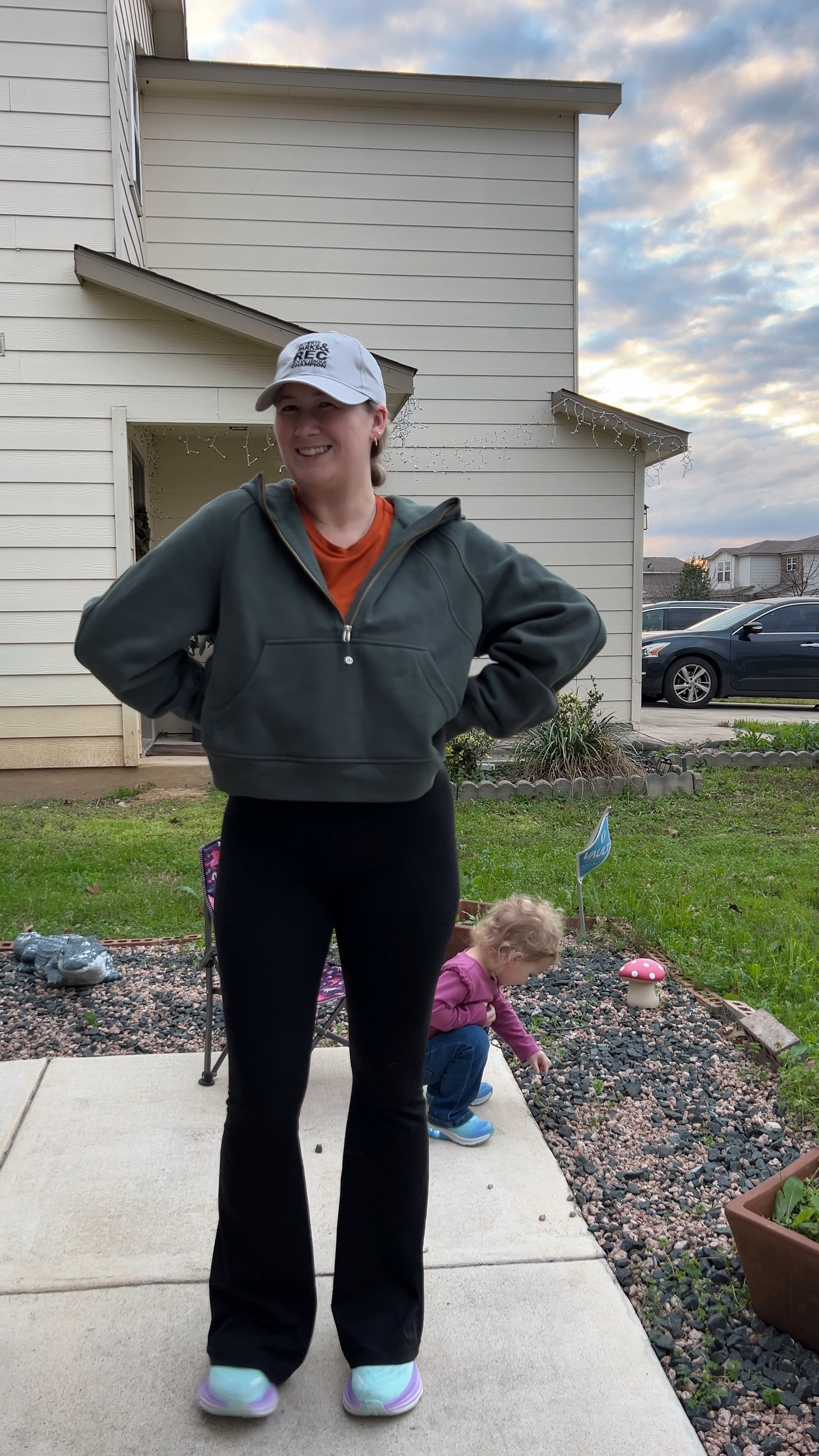 Come take a walk with us! Wearing my favorite flared leggings and hoodie.

#LTKfitness #LTKfamily #LTKSeasonal