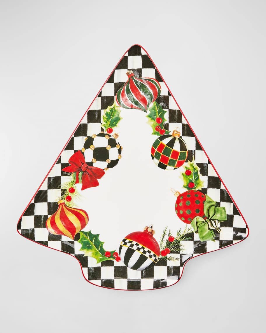 MacKenzie-Childs Deck the Halls Tree Serving Platter | Neiman Marcus