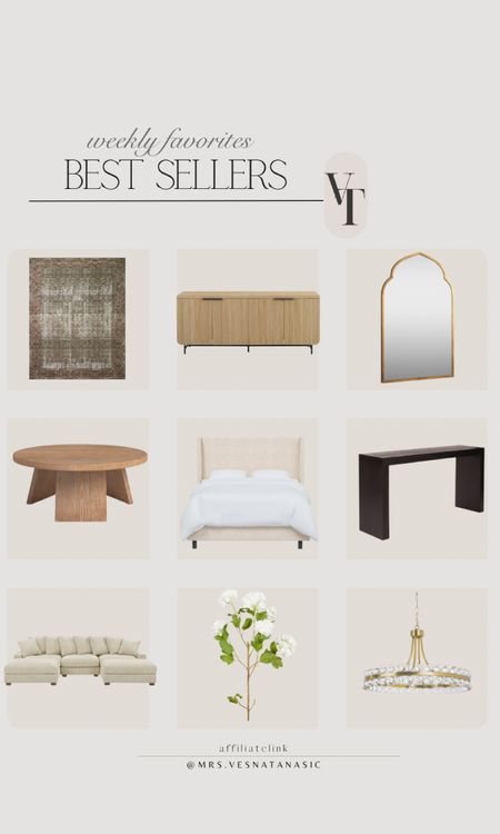 Weekly best sellers include our bedroom bed and rug, sideboard, entryway console table and mirror, affordable coffee table, my favorite snowball hydrangea stems, our new bonus room light and this beautiful sectional. 



#LTKSaleAlert #LTKHome #LTKStyleTip