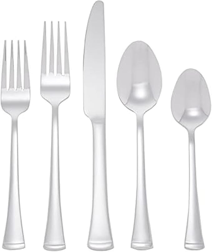 Gourmet Basics by Mikasa Contempo 45-Piece Stainless Steel Flatware Set, Service for 8 | Amazon (US)