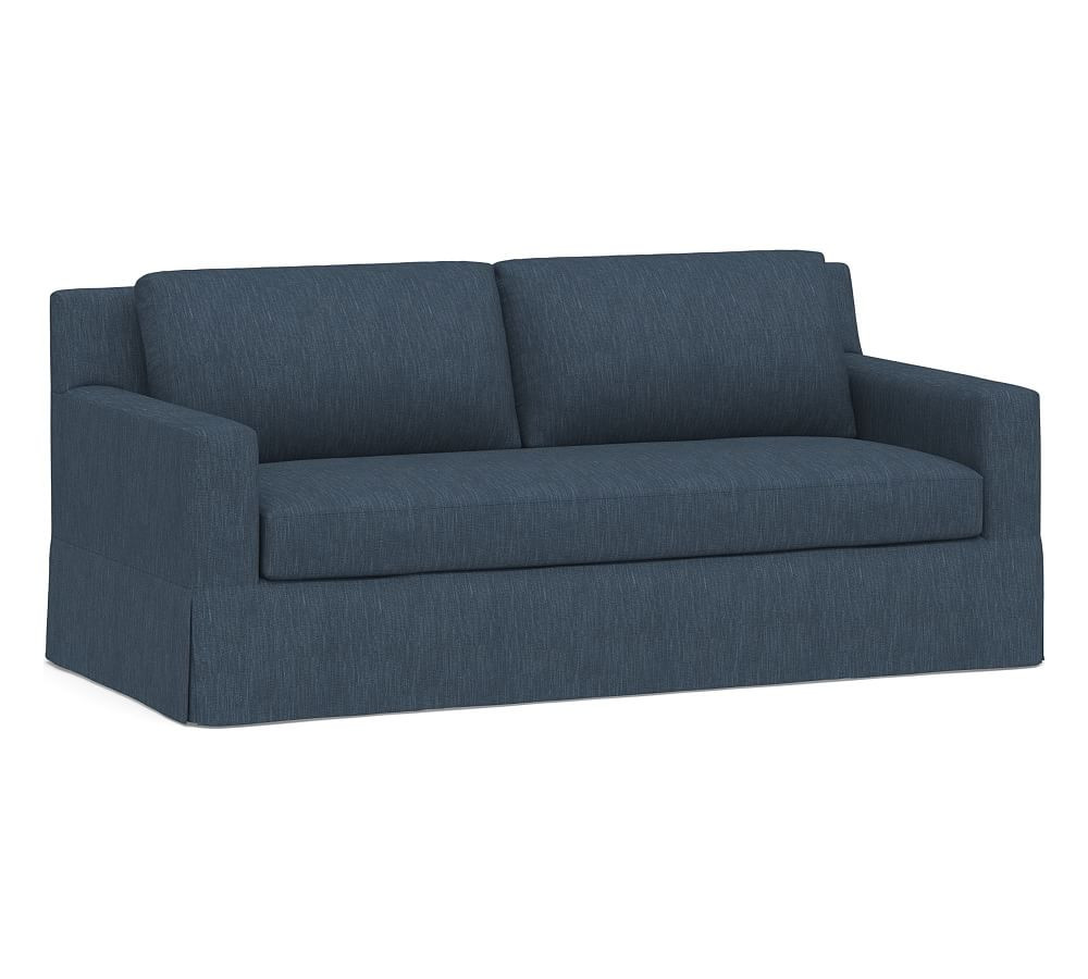 York Square Arm Slipcovered Sofa | Pottery Barn (US)