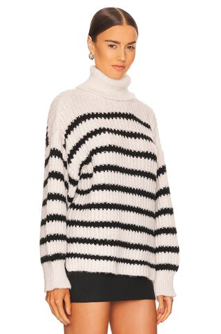 Line & Dot Ariel Sweater in Black & White from Revolve.com | Revolve Clothing (Global)
