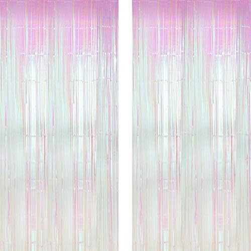 Twinkle Star 2 Pack Photo Booth Backdrop Foil Curtain Tinsel Backdrop Environmental Background for B | Amazon (US)
