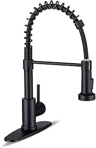 Kitchen Faucets with Pull Down Sprayer Commercial Industrial Stainless Steel Single Handle Single... | Amazon (US)
