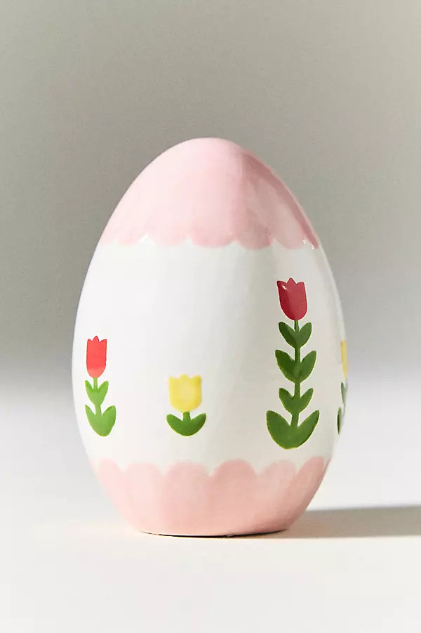 Ceramic Tulip Egg Decorative Object | Anthropologie (US)