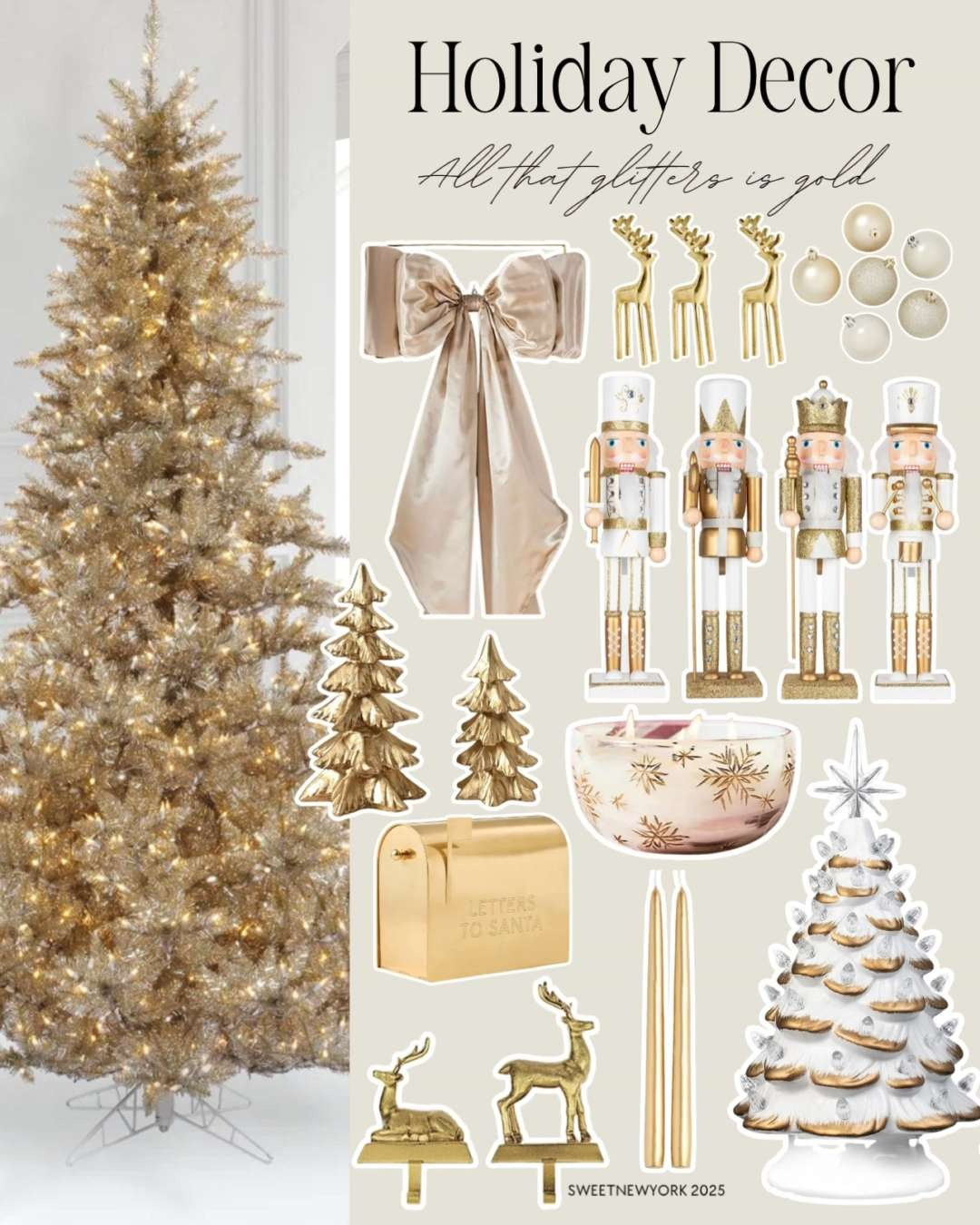 
Gold holiday decor, gold christmas decorations, christmas decorative objects, christmas decor, holiday decorations, gold decorations, elegant christmas decor, christmas tree decor, christmas living room, nutcrackers, christmas bow, holiday ornaments, holiday candles 

 

#LTKHoliday #LTKSeasonal #LTKHome