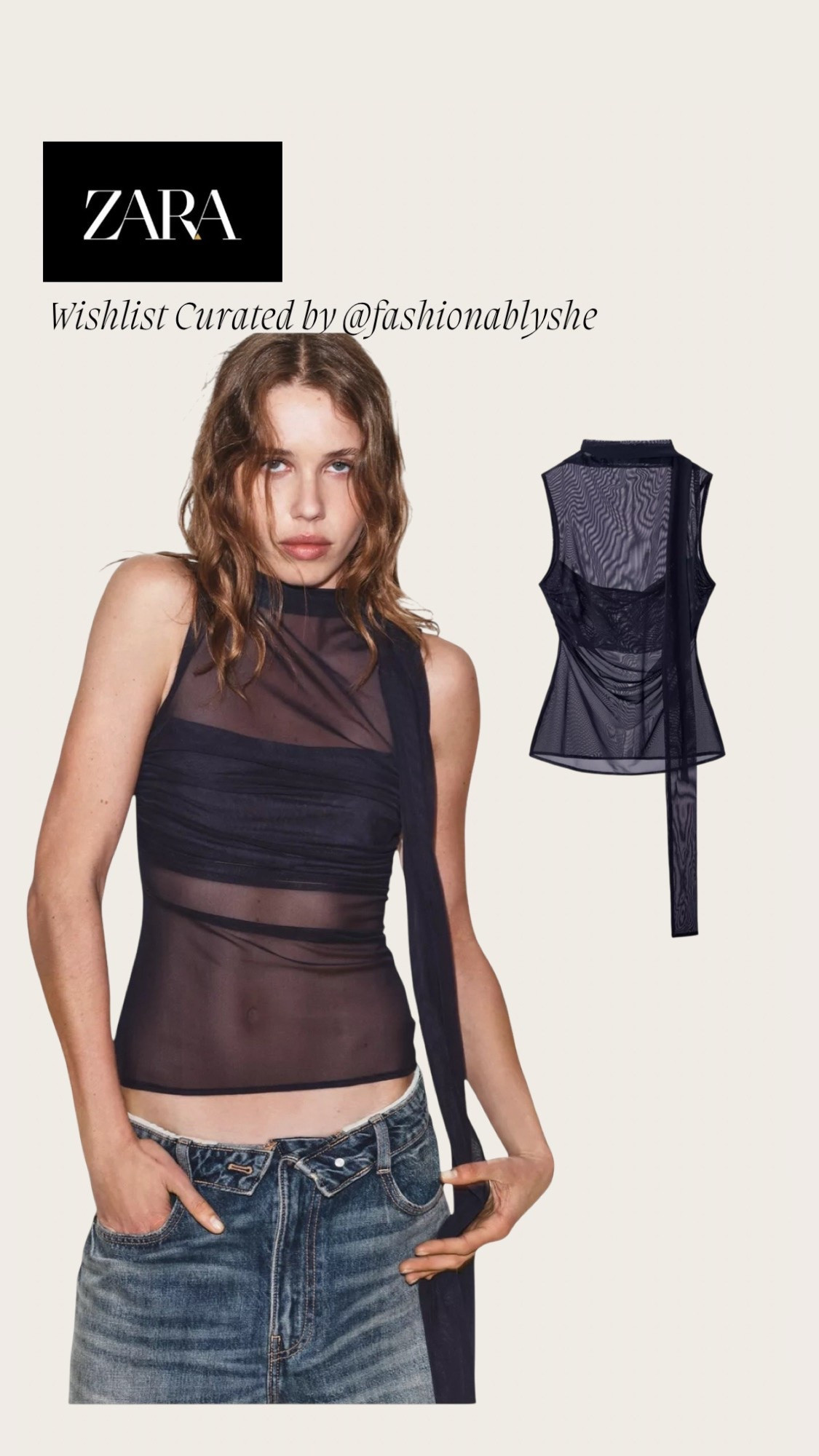 Zara black sheer top

#LTKdayinmylife #LTKmomlife #LTKOver40