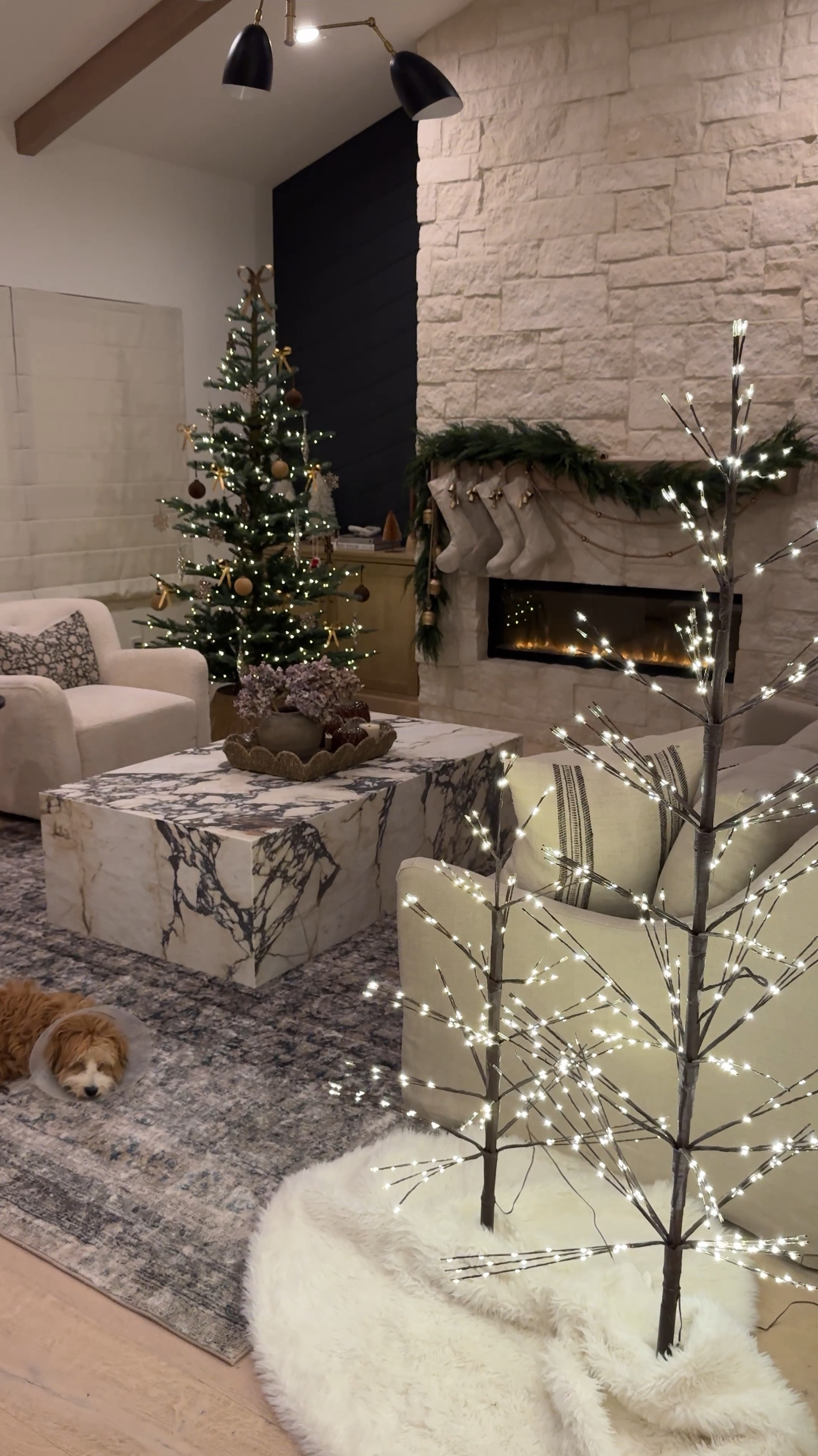 Love this tree from pottery barn and also linked a look for less for a fraction of the price! Love the faux Christmas tree skirt as well.

Christmas decorations, Christmas wood bead garland ornaments, Amazon, king of Christmas, west elm Wayfair, icicle, ornaments, round ball, ornaments, stocking, stocking mantle holder, fireplace, design, Juniper berries, garland  Norfolk chandelier, white swivel chair, vintage rug command hooks chord bow Wayfair Christmas decor 

#LTKHoliday #LTKSaleAlert #LTKHome