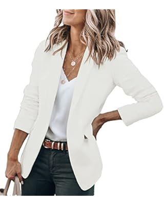 UNIQUE 21 Women's One Button Boyfriend Blazer for Work Casual - Ladies Jackets Outfits Suits for ... | Amazon (US)