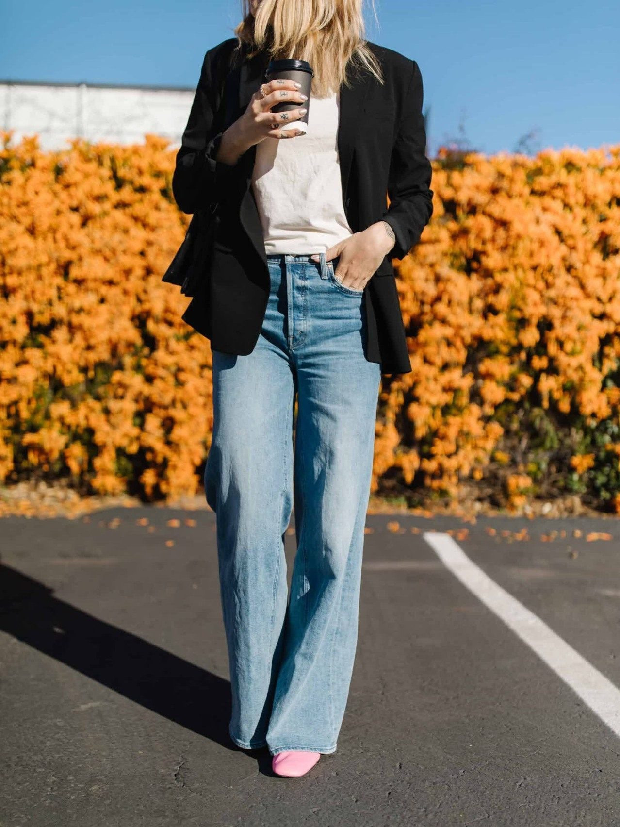 The first flat to make me fall in love with ballet flats are BACK in stock! I was hunting for yellow flats and that's when I found them...these come with a collapsible heel to transform them into an easy slip-on-off which makes them truly iconic. 
