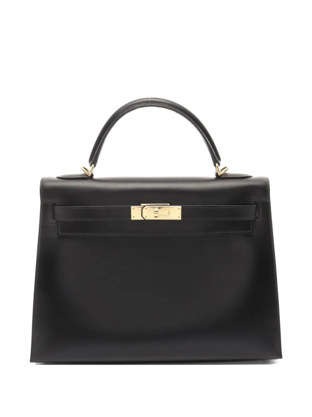 Hermès Pre-Owned 2002 Kelly 32 two-way handbag - Black | Farfetch Global