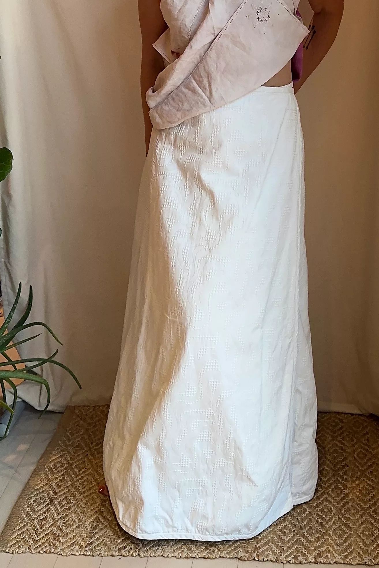 Vintage White Cotton Maxi Wrap Skirt Selected by KA.TL.AK | Free People (Global - UK&FR Excluded)